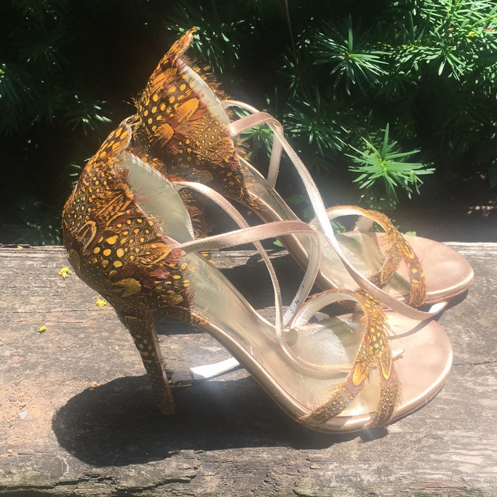 Stuart Weitzman Feather Heels